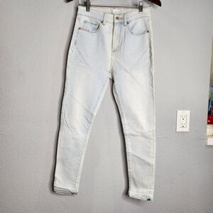 Loft womens high waist light wash skinny jeans